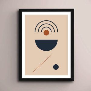 2/$35 Modern Minimalist Abstract Geometric Wall Art Print Home Decor [No Frame]